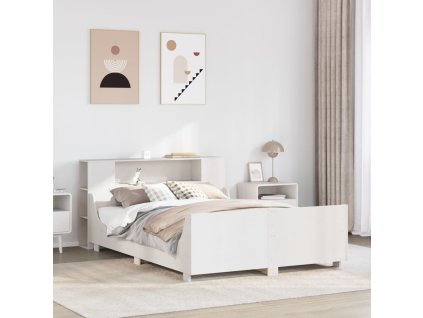 Postel bez matrace bílá 150 x 200 cm masivní borovice 3323765