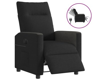 Elektrické polohovací křeslo černé textil 3324040