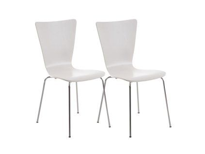 2er Set Besucherstuhl Aaron (Farbe weiß)