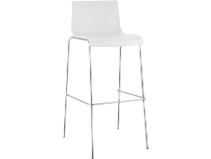 Barová židle Hover plastový čtyřnohý rám (Barva oranžová, Barva rámu černá)