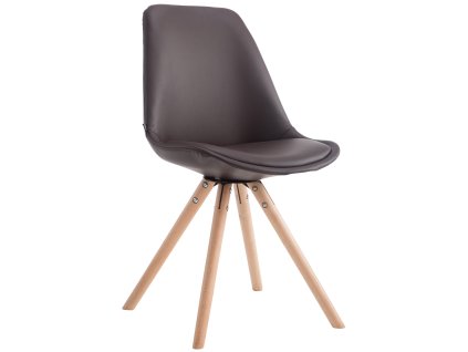 Jídelní židle Laval kulatá imitace kůže