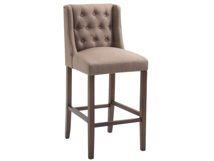 Látková barová židle Cassandra (Barva taupe, Barva rámu starožitně světlé)