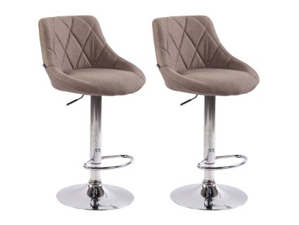 Sada 2 barových židlí Lazio látka