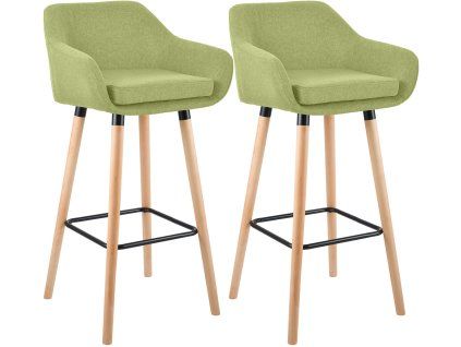 2er Set Barhocker Grant Stoff (Farbe hellgrau)