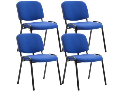 Sada 4 židlí pro hosty Ken fabric