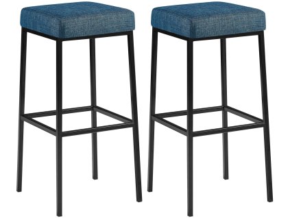 Sada 2 barových židlí Montreal s látkovým potahem