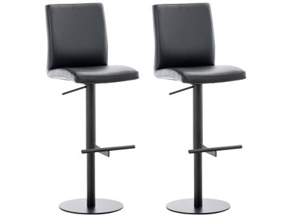 Sada 2 barových židlí Cadiz v imitaci kůže
