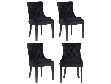Sada 4 jídelních židlí Aberdeen velvet