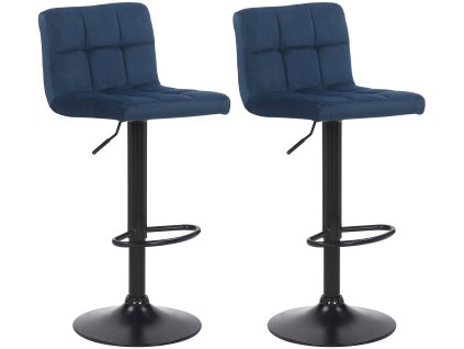 Sada 2 sametových barových židlí Feni