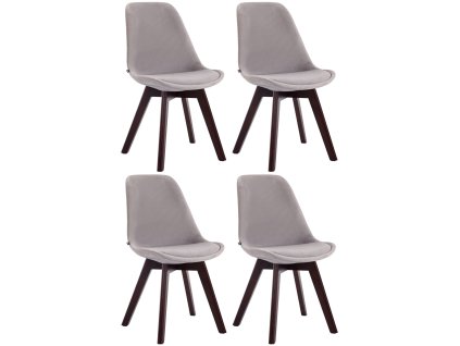 Sada 4 židlí pro hosty Borneo velvet
