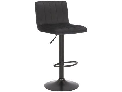 Barhocker Jamie Samt (Farbe schwarz)