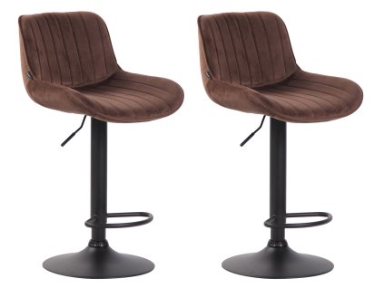 Sada 2 sametových barových židlí Lentini