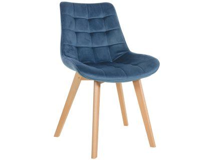 Stuhl Brook Samt (Farbe blau)