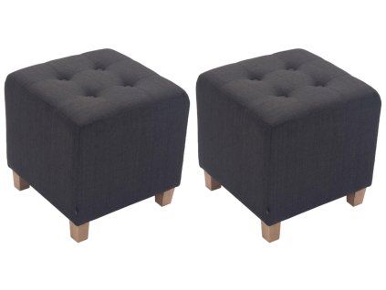 2er Set Sitzhocker Pharao (Farbe dunkelgrau)
