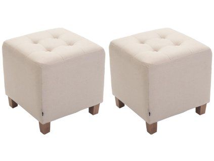 2er Set Sitzhocker Pharao (Farbe creme)