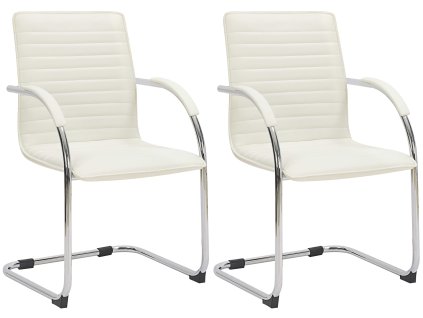 Sada 2 návštěvnických židlí Tira imitace kůže