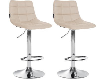 Sada 2 barových židlí Jerry v imitaci kůže