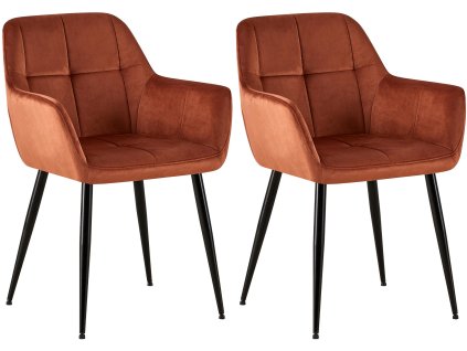 Sada 2 jídelních židlí Emia velvet