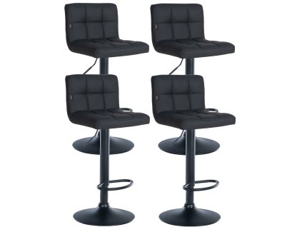 Sada 4 barových židlí z umělé kůže Feni