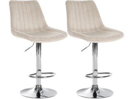 Sada 2 sametových barových židlí Toni