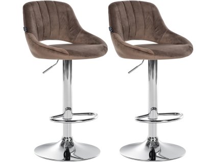 Sada 2 barových židlí Milet velvet