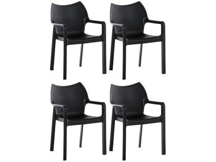 4er Set Stuhl Diva (Farbe dunkelgrau)