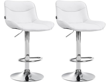 Sada 2 barových židlí Vonore v imitaci kůže