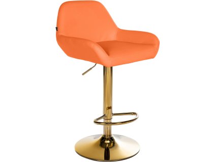 Zlatá koženková barová židle Braga