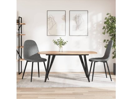 Sametová jídelní židle Gambell (Barva šedá)