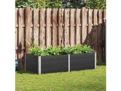 Zahradní vyvýšený záhon 200 x 100 x 54 cm WPC šedý 318097