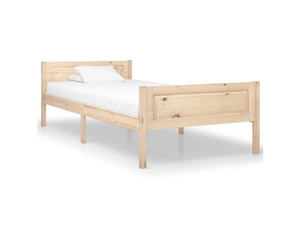 Rám postele masivní borové dřevo 100 x 200 cm 322097