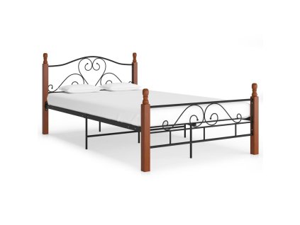 Rám postele černý kov 120 x 200 cm 324934