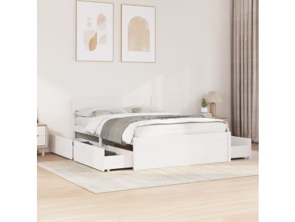 Postel bez matrace bílá 120 x 190 cm masivní borovice 3282361