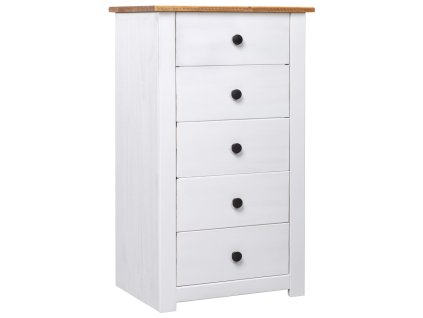 Příborník bílý 46×40×89 cm borovice řada Panama 282651