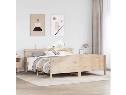 Postel bez matrace 200 x 200 cm masivní borovice 3306213
