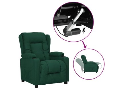 Zvedací křeslo tmavě zelené textil 3093429