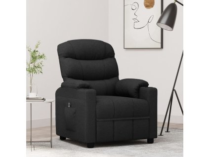 Elektrické polohovací křeslo černé textil 3143493