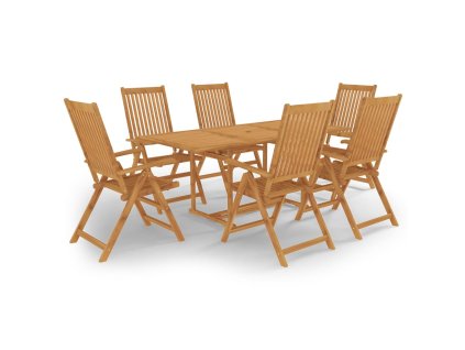 7dílný zahradní jídelní set masivní teakové dřevo 3059565