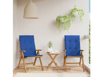 Polohovací zahradní židle s poduškami 2 ks masivní teak 3196443