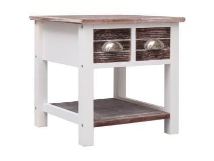 Odkládací stolek hnědý 40 x 40 x 40 cm dřevo pavlovnie 284067