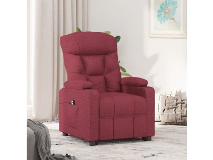 Elektrické polohovací křeslo vínové textil 3098818