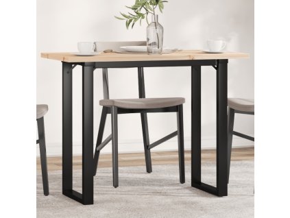 Jídelní stůl s O rámem 100 x 50 x 75,5 cm borové dřevo a ocel 3282741