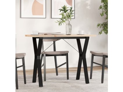 Jídelní stůl s Y rámem 100 x 50 x 75,5 cm borové dřevo a ocel 3282785