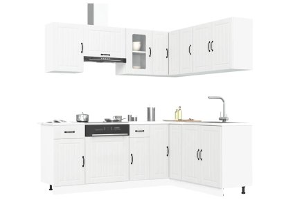 11dílná sada kuchyňských skříněk "Lucca" bílé kompozit 3314951