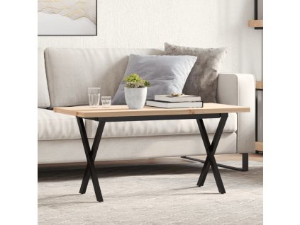 Konferenční stolek s X rámem 100x50x45,5 cm borovice a ocel 3282754
