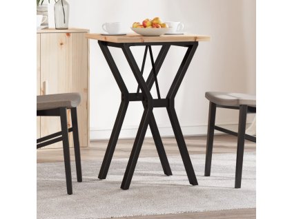 Jídelní stůl s Y rámem 50 x 50 x 75,5 cm borové dřevo a ocel 3282779