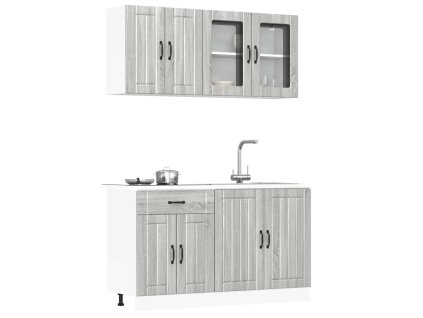 4dílná sada kuchyňských skříněk "Lucca" šedá, dřevo sonoma 3314867