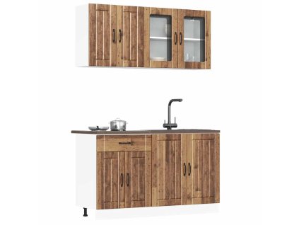 4dílná sada kuchyňských skříněk "Kalmar" staré dřeva kompozit 3314869