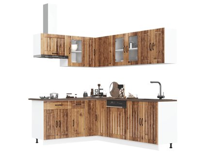 11dílná sada kuchyňských skříněk "Lucca" staré dřeva kompozit 3314899