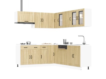 11dílná sada kuchyňských skříněk "Lucca" dub sonoma kompozit 3314924